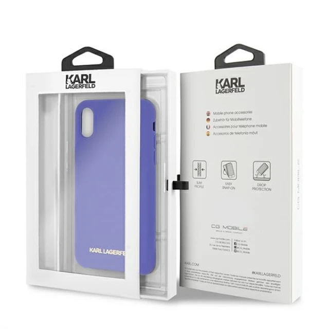 Чохол Karl Lagerfeld Silicone для iPhone X | XS Violet (KLHCPXSLVOG)