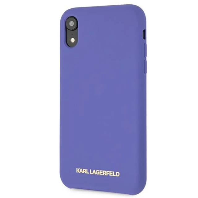 Чохол Karl Lagerfeld Silicone для iPhone XR Violet (KLHCI61SLVOG)