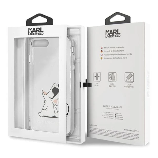Чехол Karl Lagerfeld Choupette Fun для iPhone 8 Plus/7 Plus Transparent (KLHCI8LCFNRC)