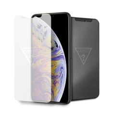 Захисне скло Guess Invisible Logo для iPhone XS Max Clear (GUTGMI65TR)
