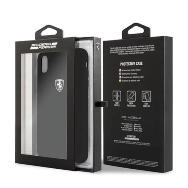 Чехол Ferrari для iPhone XS Max Silicone Off track Black (FEOSIHCI65BK)