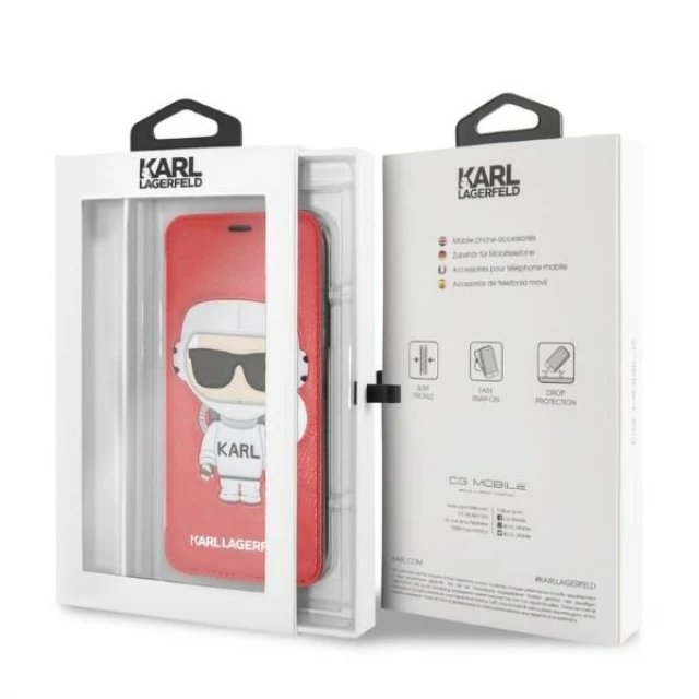 Чохол Karl Lagerfeld Karl Space Cosmonaut для iPhone X | XS Red (KLFLBKPXKSCORE)