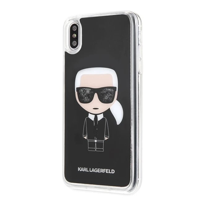 Чохол Karl Lagerfeld Ikonik Glitter для iPhone XS Max Black (KLHCI65ICGBK)