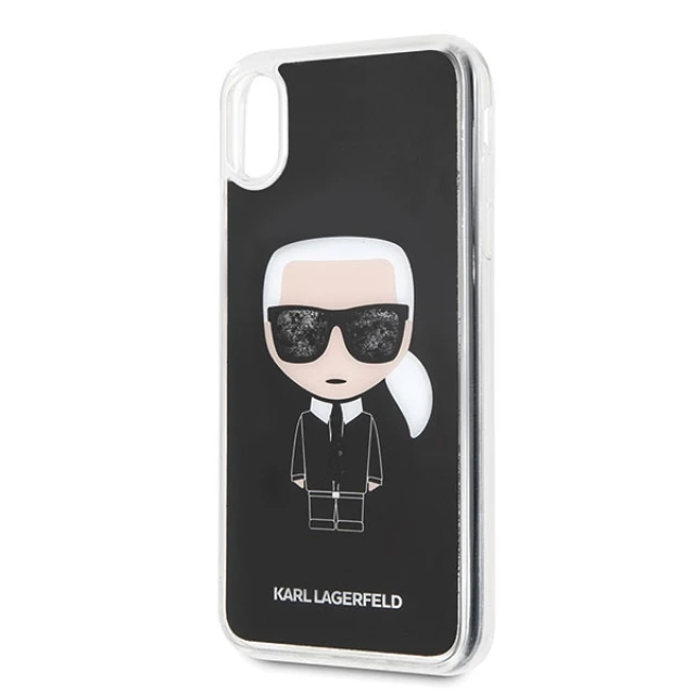 Чохол Karl Lagerfeld Ikonik Glitter для iPhone XS Max Black (KLHCI65ICGBK)