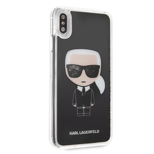 Чохол Karl Lagerfeld Ikonik Glitter для iPhone XS Max Black (KLHCI65ICGBK)