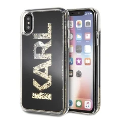Чохол Karl Lagerfeld Iconic Karl Glitter для iPhone XS/X Black (KLHCPXKAGBK)