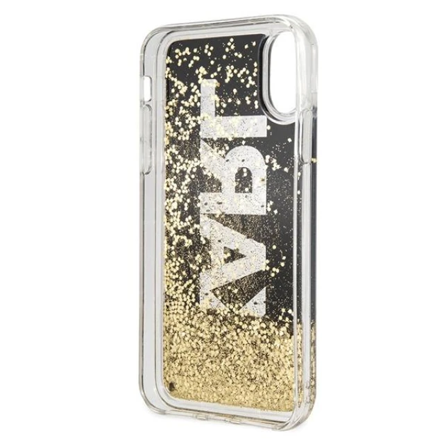 Чохол Karl Lagerfeld Iconic Karl Glitter для iPhone XS/X Black (KLHCPXKAGBK)