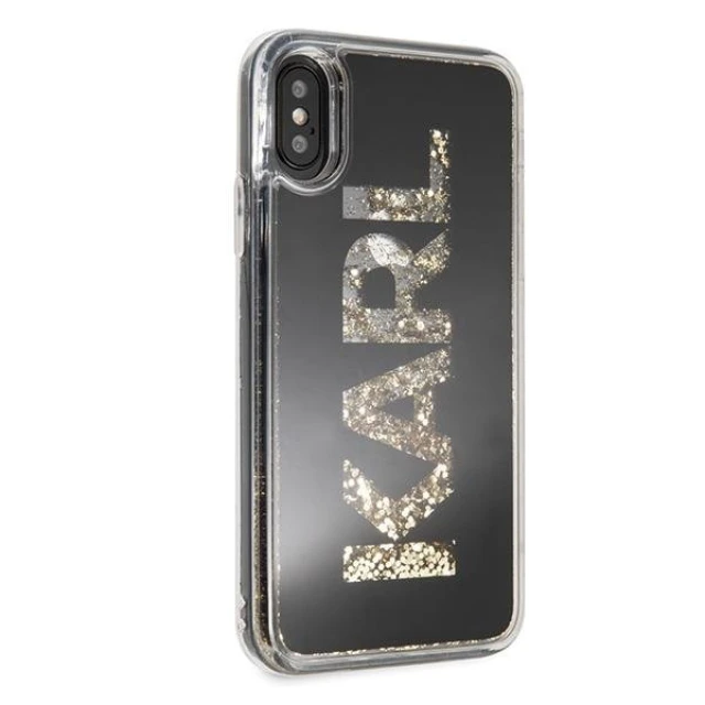 Чохол Karl Lagerfeld Iconic Karl Glitter для iPhone XS/X Black (KLHCPXKAGBK)