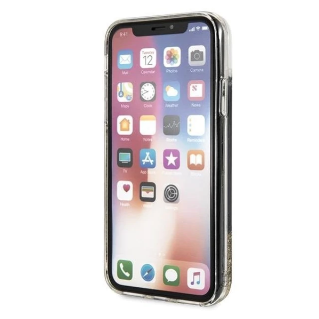 Чохол Karl Lagerfeld Iconic Karl Glitter для iPhone XS/X Black (KLHCPXKAGBK)