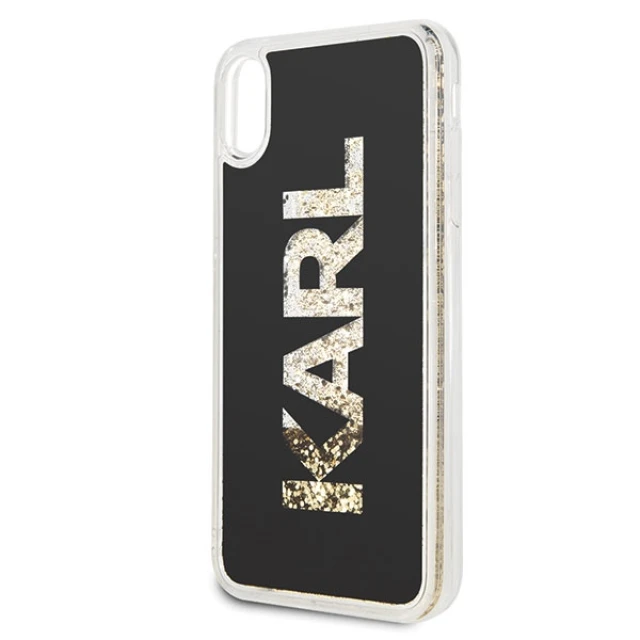 Чохол Karl Lagerfeld Karl Logo Glitter для iPhone XS Max Black (KLHCI65KAGBK)