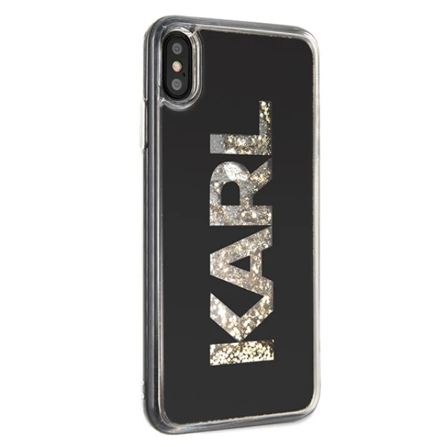 Чохол Karl Lagerfeld Karl Logo Glitter для iPhone XS Max Black (KLHCI65KAGBK)