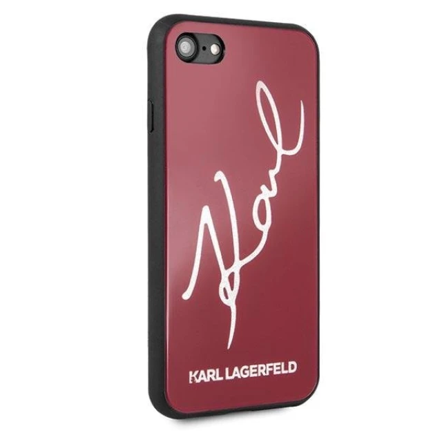Чохол Karl Lagerfeld Signature Glitter для iPhone SE 2020/8/7 Red (KLHCI8DLKSRE)