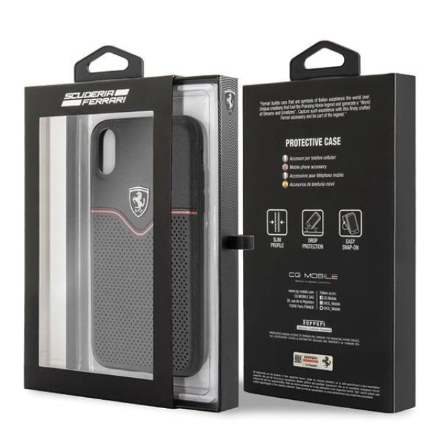 Чехол Ferrari для iPhone XS Max Off Track Victory Black (FEOVEHCI65BK)