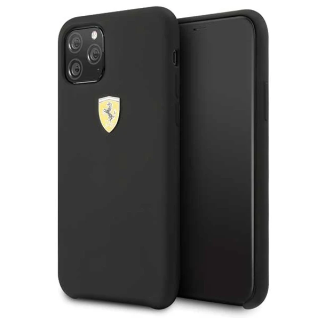 Чохол Ferrari для iPhone 11 Pro Max Silicone Black (FESSIHCN65BK)