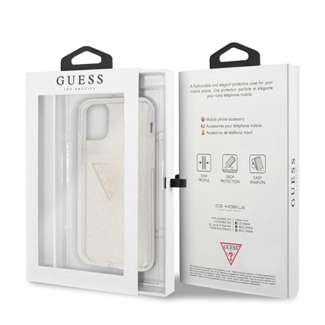 Чехол Guess Glitter Triangle для iPhone 11 Pro Gold (GUHCN58SGTLGO)