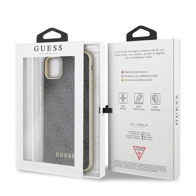 Чохол Guess 4G Collection для iPhone 11 Pro Max Grey (GUHCN65G4GG)