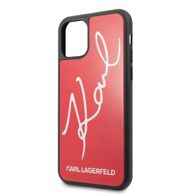 Чохол Karl Lagerfeld Signature Glitter для iPhone 11 Pro Max Red (KLHCN65DLKSRE)