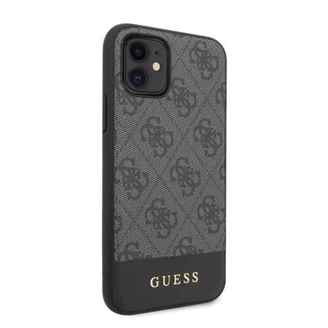 Чехол Guess 4G Stripe Collection для iPhone 11 Grey (GUHCN61G4GLGR)
