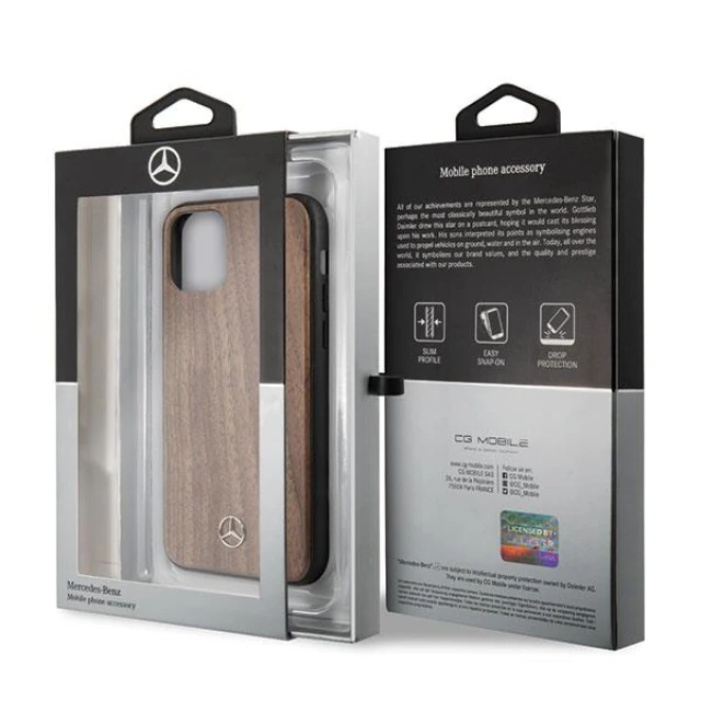 Чохол Mercedes для iPhone 11 Pro Wood Line Walnut (MEHCN58VWOLB)