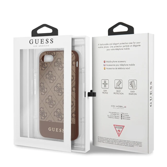 Чехол Guess 4G Stripe Collection для iPhone 7 | 8 | SE 2022/2020 Brown (GUHCI8G4GLBR)