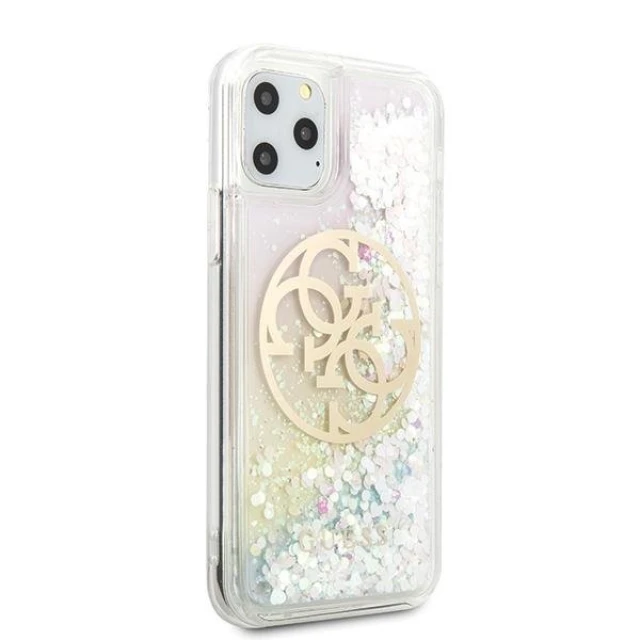 Чехол Guess Gradient Liquid Glitter Circle Logo для iPhone 11 Pro Iridescent (GUHCN58LGIRGP)