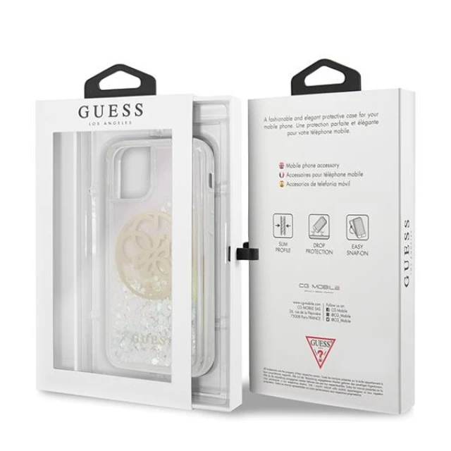 Чехол Guess Gradient Liquid Glitter Circle Logo для iPhone 11 Pro Iridescent (GUHCN58LGIRGP)