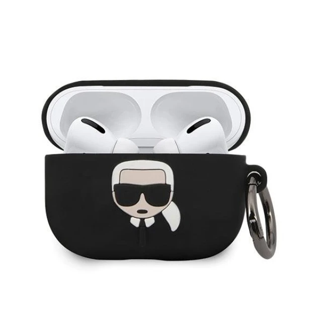 Чохол Karl Lagerfeld Silicone Iconic для AirPods Pro Black (KLACAPSILGLBK)