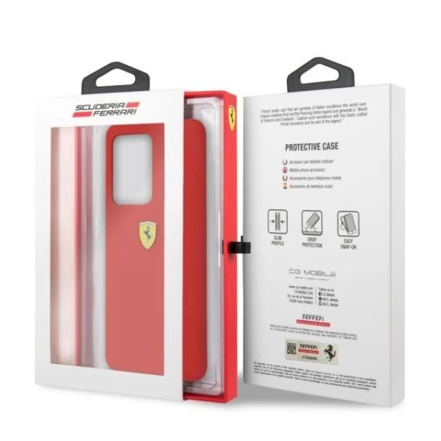 Чохол Ferrari для Samsung Galaxy S20 Ultra G988 Silicone Red (FESSIHCS69RE)