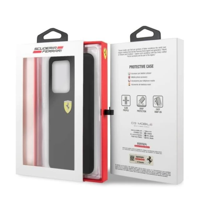 Чохол Ferrari для Samsung Galaxy S20 Ultra G988 Silicone Black (FESSIHCS69BK)