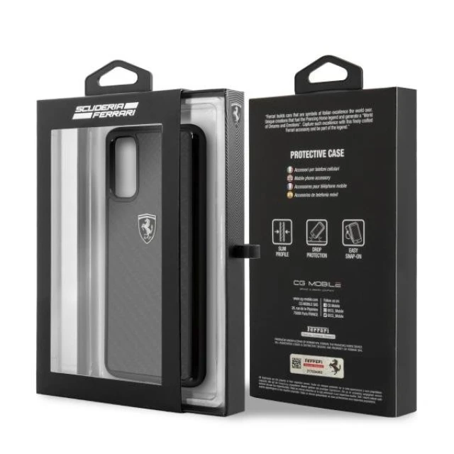 Чохол Ferrari для Samsung Galaxy S20 G980 Carbon Heritage Black (FEHCAHCS62BK)