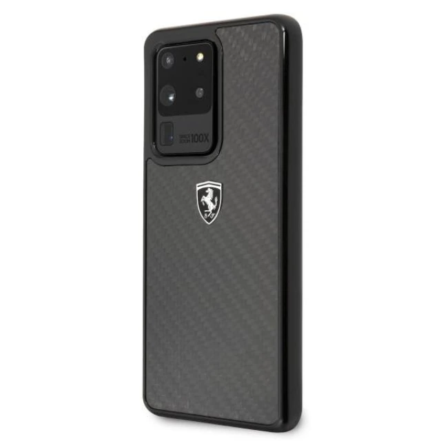 Чохол Ferrari для Samsung Galaxy S20 Ultra G988 Carbon Heritage Black (FEHCAHCS69BK)