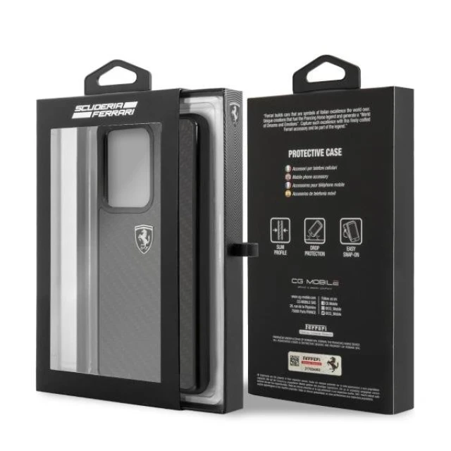 Чохол Ferrari для Samsung Galaxy S20 Ultra G988 Carbon Heritage Black (FEHCAHCS69BK)