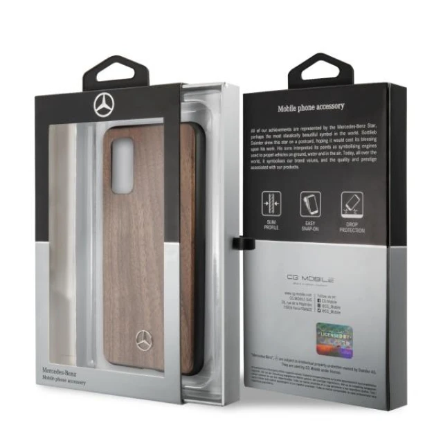Чохол Mercedes для Samsung Galaxy S20 G980 Wood Line Walnut (MEHCS62VWOLB)