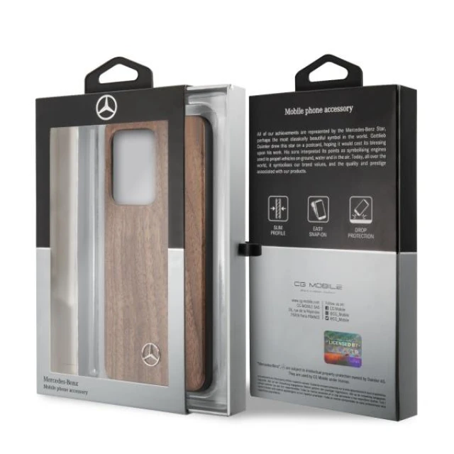 Чохол Mercedes для Samsung Galaxy S20 Ultra G988 Wood Line Walnut (MEHCS69VWOLB)