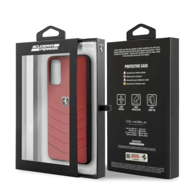 Чехол Ferrari для Samsung Galaxy S20 G980 Heritage Red (FEHQUHCS62RE)