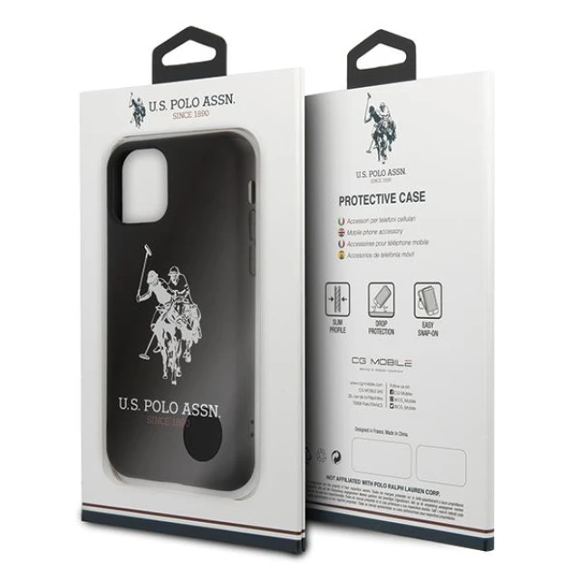 Чохол U.S. Polo Assn Silicone Collection для iPhone 11 Pro Max Black (USHCN65SLHRBK)
