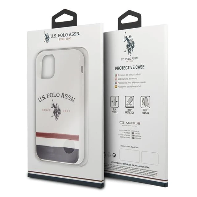 Чохол U.S. Polo Assn Tricolor Pattern Collection для iPhone 11 Pro Max White (USHCN65PCSTRB)