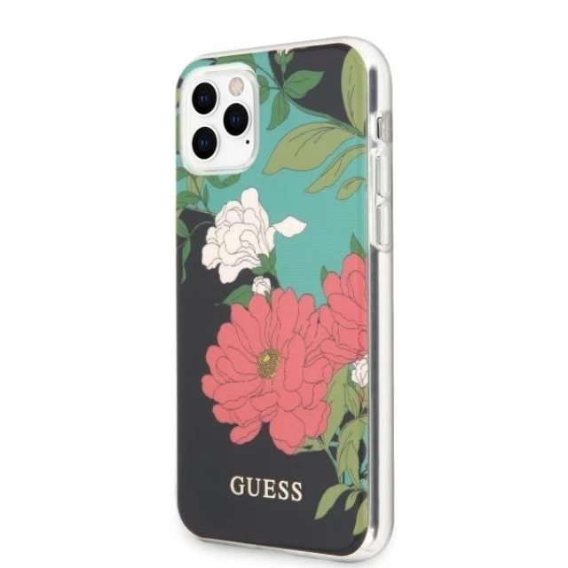 Чохол Guess Flower Collection для iPhone 11 Pro Black (GUHCN58IMLFL01)