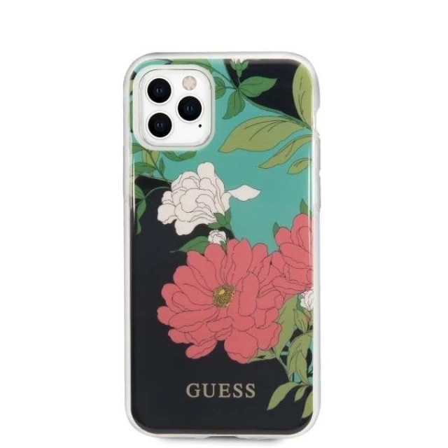 Чехол Guess Flower Collection для iPhone 11 Pro Max Black (GUHCN65IMLFL01)