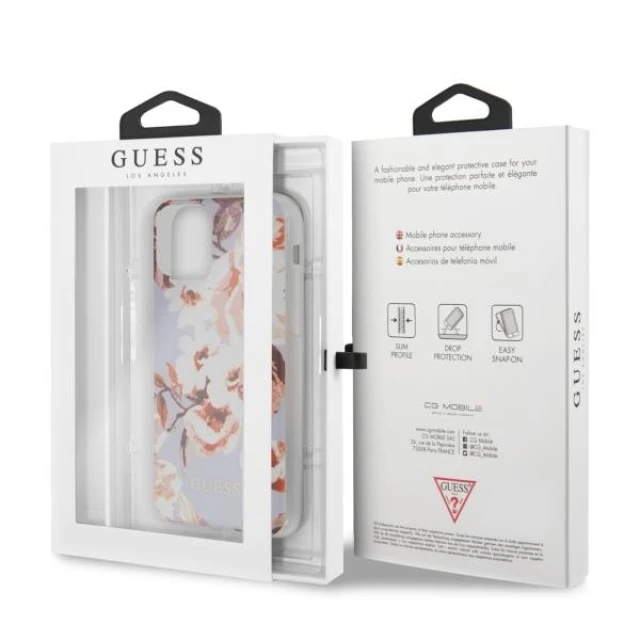 Чехол Guess Flower Collection для iPhone 11 Pro Max Lilac (GUHCN65IMLFL02)