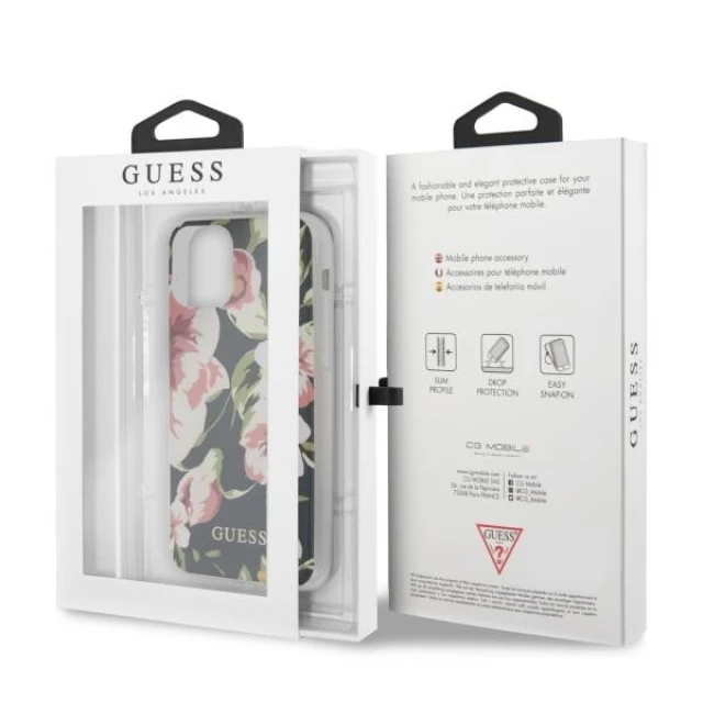 Чохол Guess Flower Collection для iPhone 11 Pro Max Blue (GUHCN65IMLFL03)