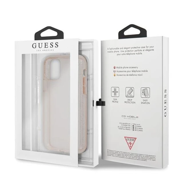 Чохол Guess Glitter для iPhone 11 Pro Pink (GUHCN58PCGLPI)