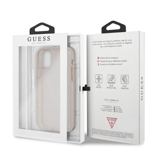 Чохол Guess Glitter для iPhone 11 Pro Max Pink (GUHCN65PCGLPI)