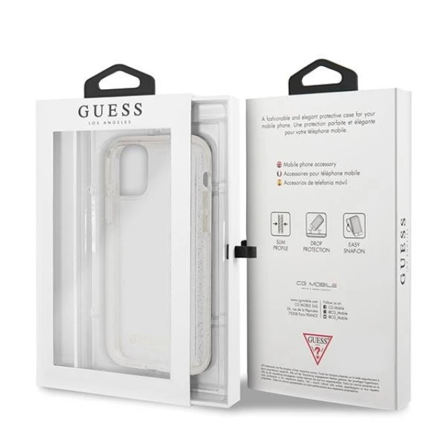 Чохол Guess Glitter для iPhone 11 Pro Silver (GUHCN58PCGLSI)