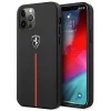 Чохол Ferrari для iPhone 12 Pro Max Off Track Leather Nylon Stripe Black (FEOMSHCP12LBK)
