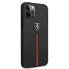 Чохол Ferrari для iPhone 12 Pro Max Off Track Leather Nylon Stripe Black (FEOMSHCP12LBK)