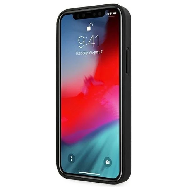 Чохол Ferrari для iPhone 12 Pro Max Off Track Leather Nylon Stripe Black (FEOMSHCP12LBK)