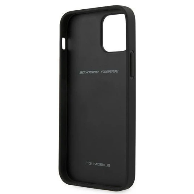 Чохол Ferrari для iPhone 12 Pro Max Off Track Leather Nylon Stripe Black (FEOMSHCP12LBK)