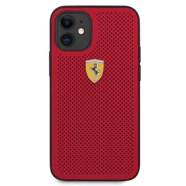 Чехол Ferrari для iPhone 12 mini Off Track Perforated Red (FESPHEHCP12SRE)