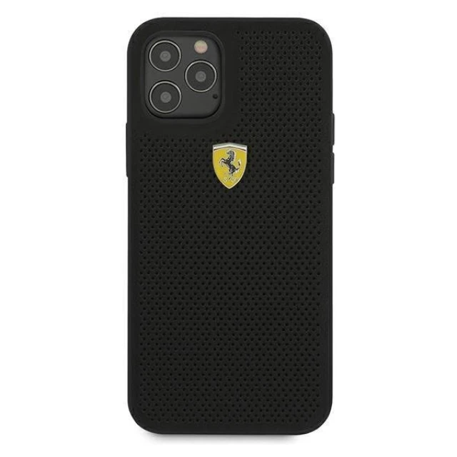 Чехол Ferrari для iPhone 12 | 12 Pro Off Track Perforated Black (FESPHEHCP12MBK)